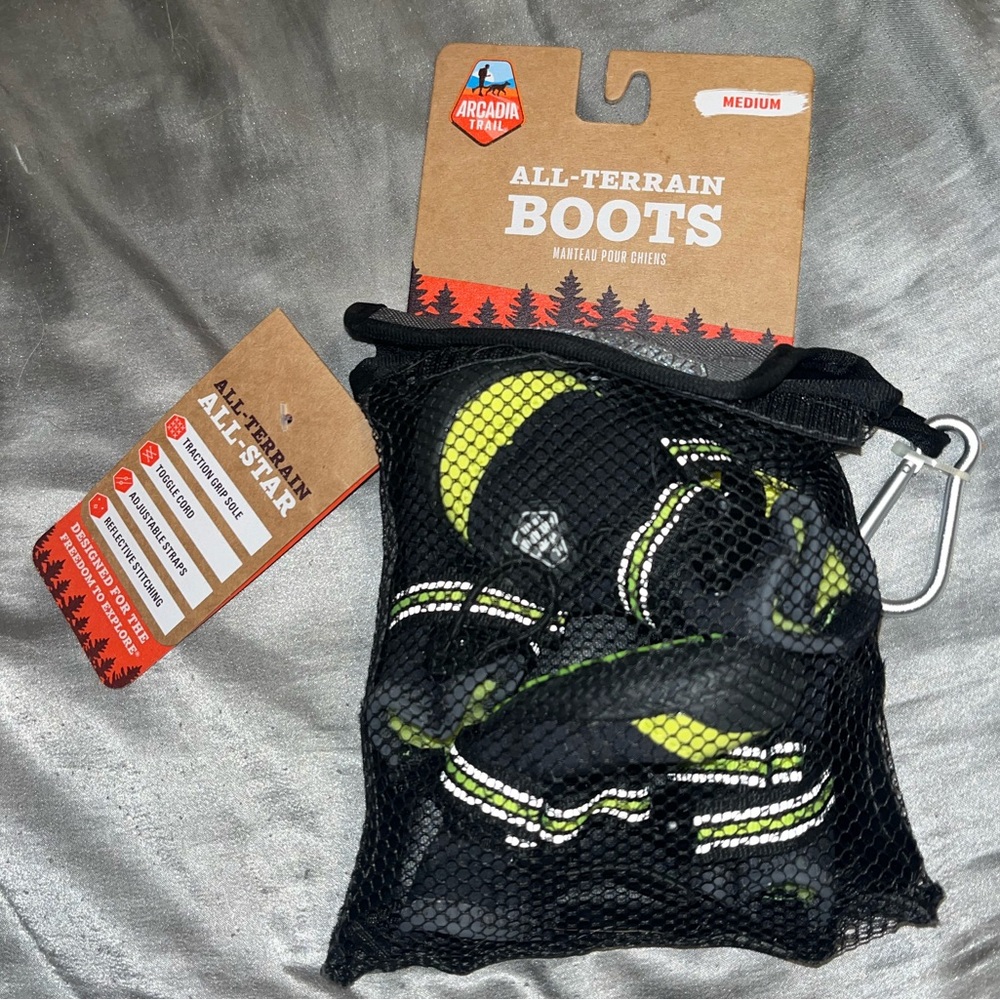 Arcadia Trail All-Terrain Dog Boots - Black and Yellow